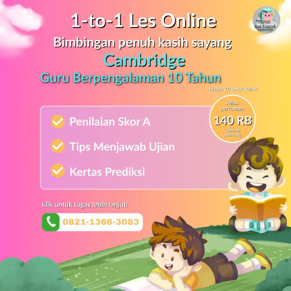 Les Online Privat IGCSE / Cambridge & Nasional - Trial Class Tersedia