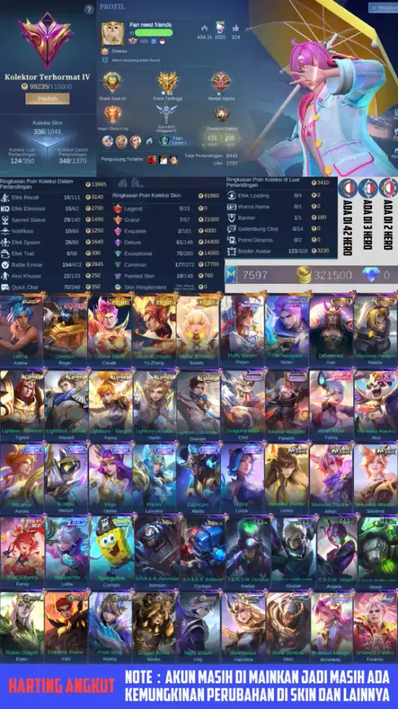 akun ml murah meriah