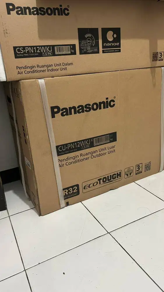 Jual AC Panasonic type CS-PN12WKJ 1.5PK (baru masih segel)