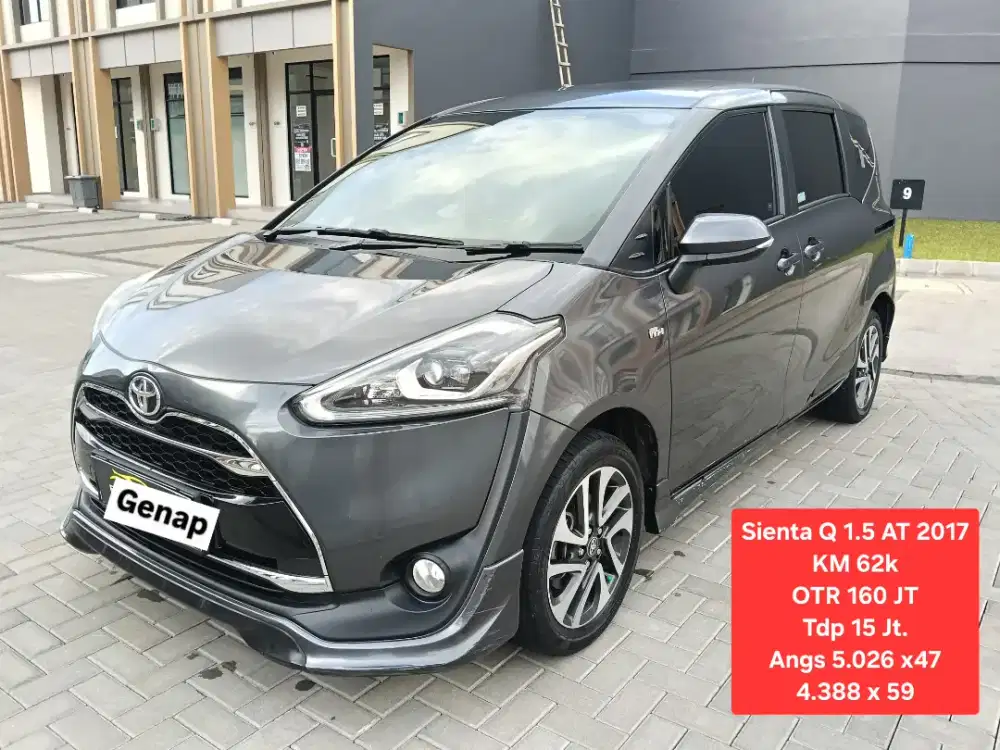 TOYOTA SIENTA Q 1.5 CVT AT 2017.KM 62 RB TDP 15 JT ANGS 4.388