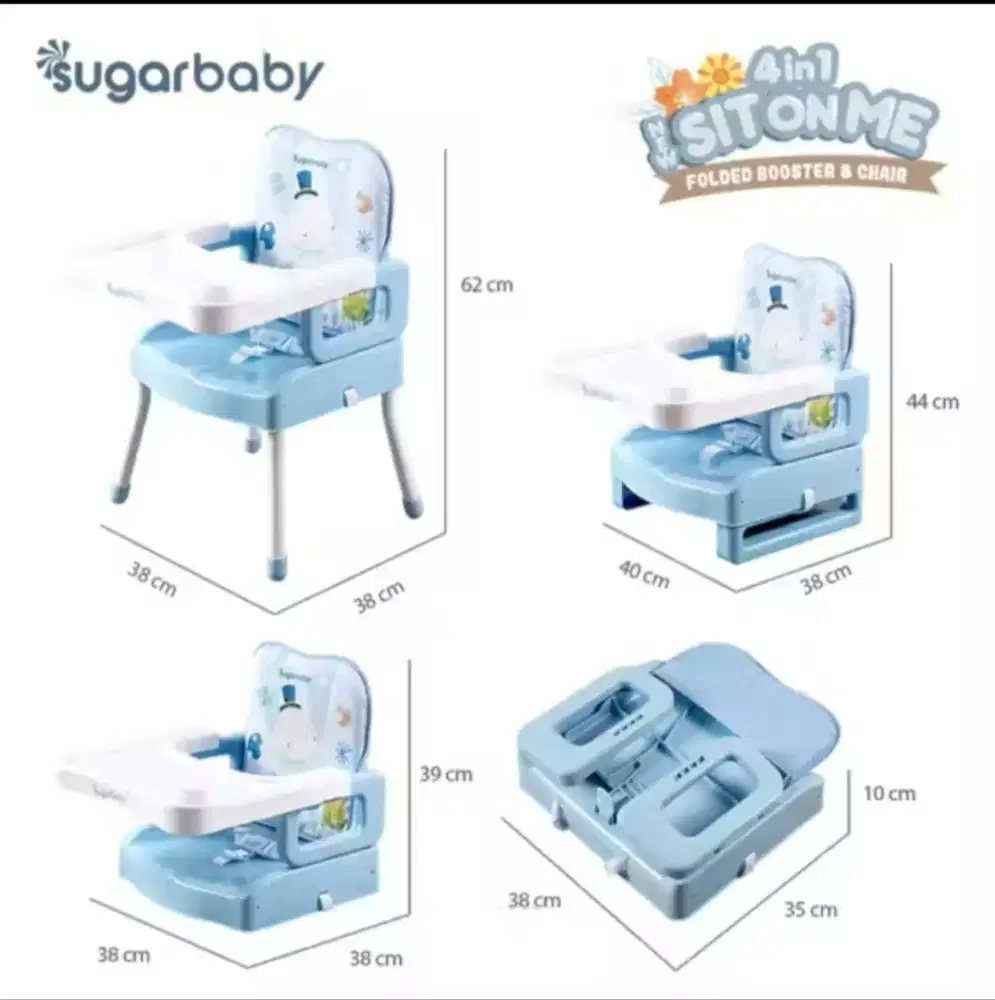 Sugarbaby 4in1 SitOnMe Folded Booster & Chair / kursi Makan Anak
