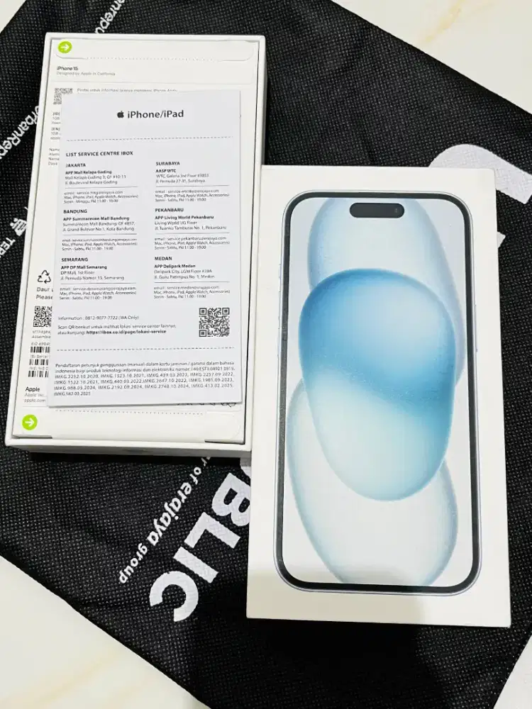 2unit Iphone 15 128 Blue SEGEL RESMII