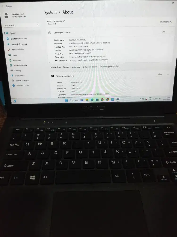 Dijual laptop axioo slimbook 11