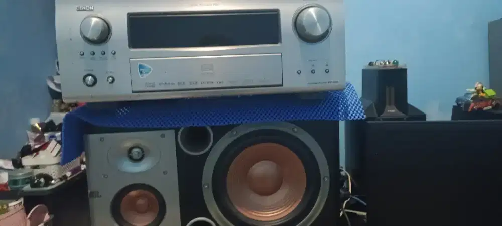 Denon 3808 kondisi lancar kaya, minus remot bisa test