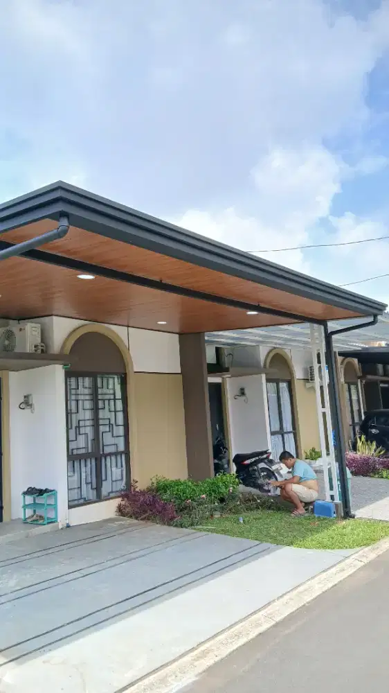 pemasangan kanopi atap alderon plafon pvc