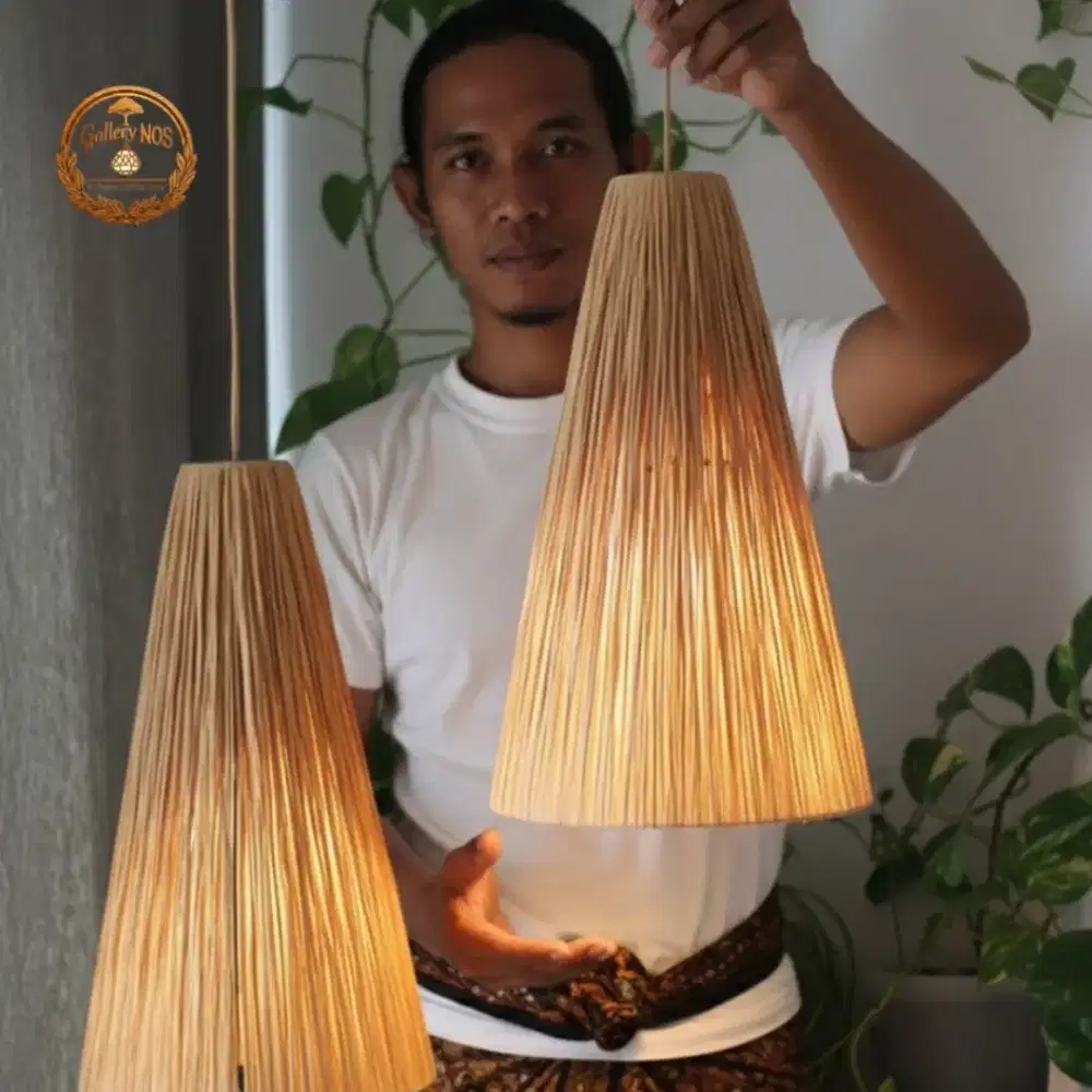 Lampu Gantung Anyaman Natural Premium | Pendant Lamp Estetik