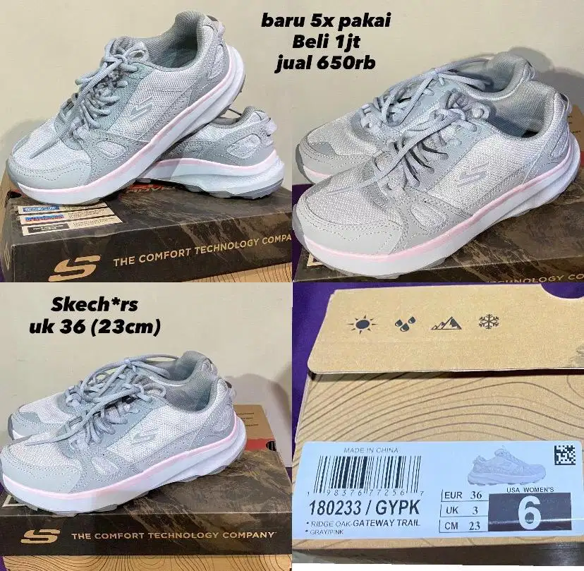 Sepatu Skechers Abu Abu