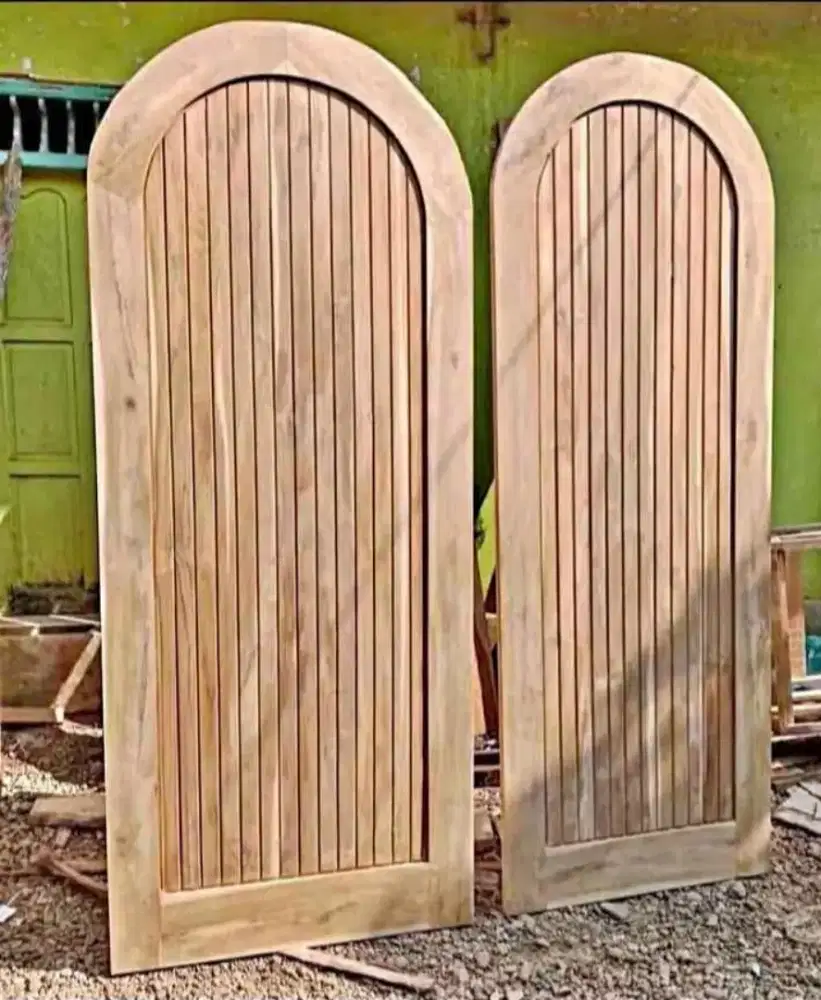Pintu minimalis kayu jati