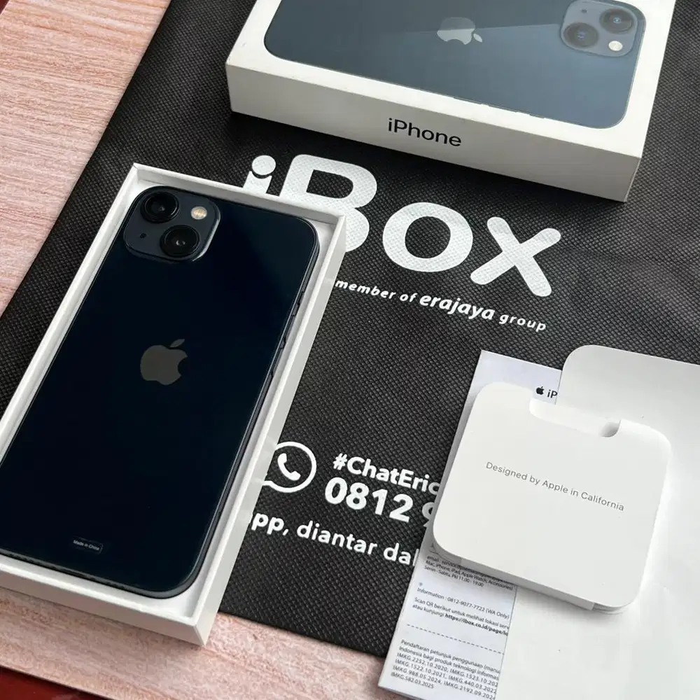 iPhone 13 iBox Garansi s.d Januari 2027 Like New baru unboxing 4 hari