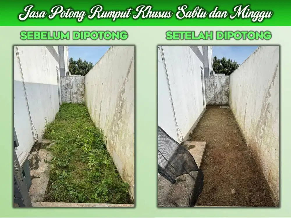 Jasa Potong Rumput Sabtu Minggu Jatiasih Bantargebang dan sekitarnya