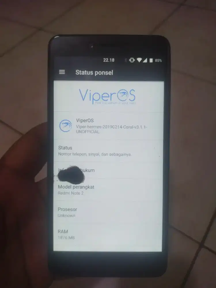 Redmi Note 2 Ram 2/16