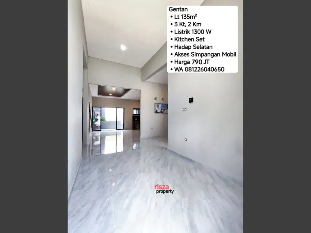 Jual Rumah Baru 3 Kamar Tidur Area Gentan, Dekat Laweyan, Purwosari, Laweyan