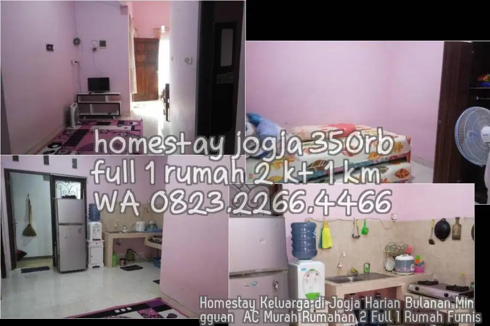 Homestay Keluarga di Jogja Harian Bulanan Mingguan  AC Murah Rumahan 2