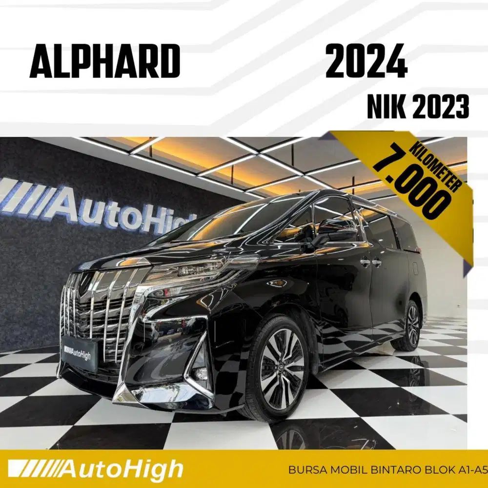 DP10% [Km7.000] Alphard G 2023 Black Reg 2022 #AUTOHIGH