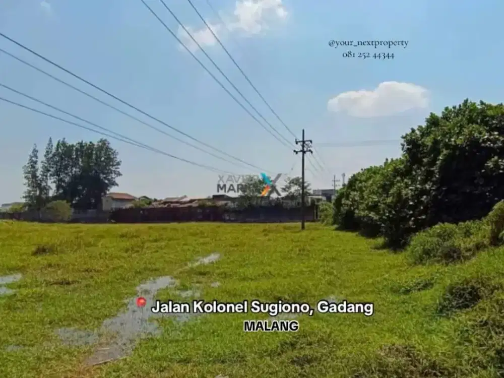 Tanah Lokasi Strategis Di Poros Jalan Kolonel Sugiono, Gadang Sukun Malang
