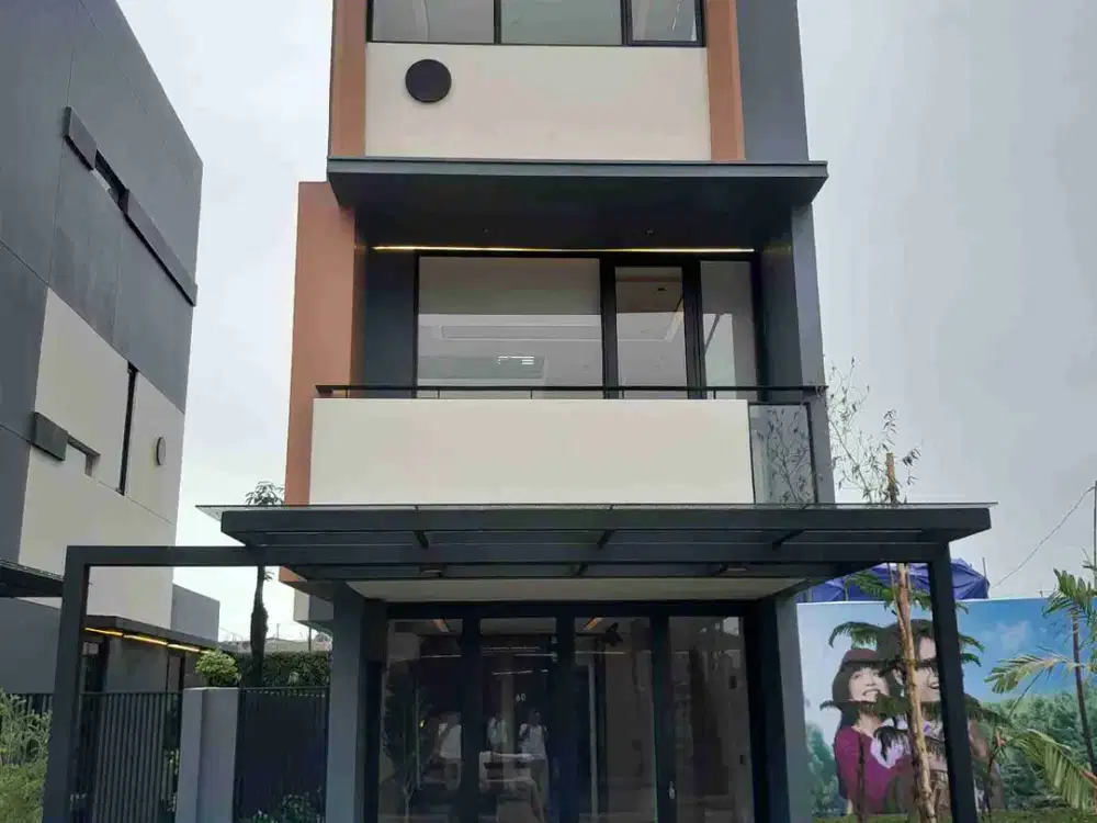 rumah modern minimalis 3 lantai 3 kamar di lippo cikarang promo harga louncing
