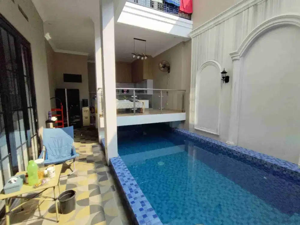 Turun Harga Dijual Rumah pekayon bekasi Private Pool Full Renovasi Siap Huni