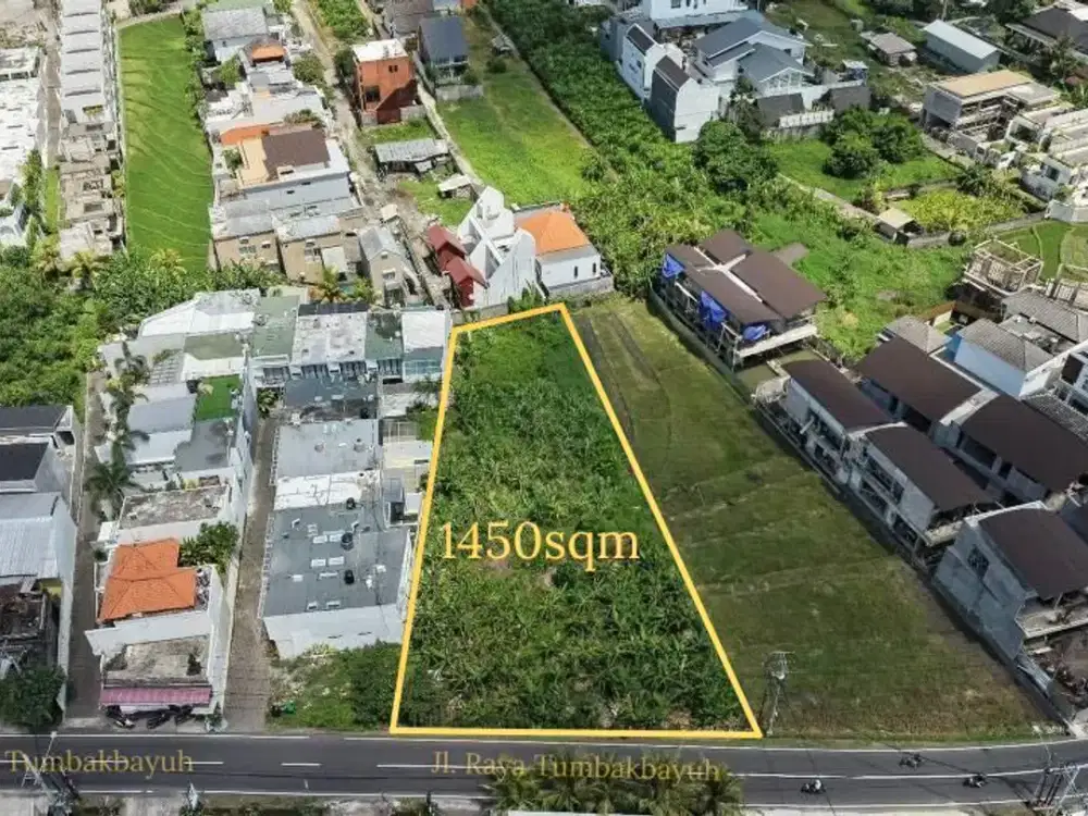 Tanah Komersil Zona Pink di Jl Raya Tumbak Bayuh Canggu
