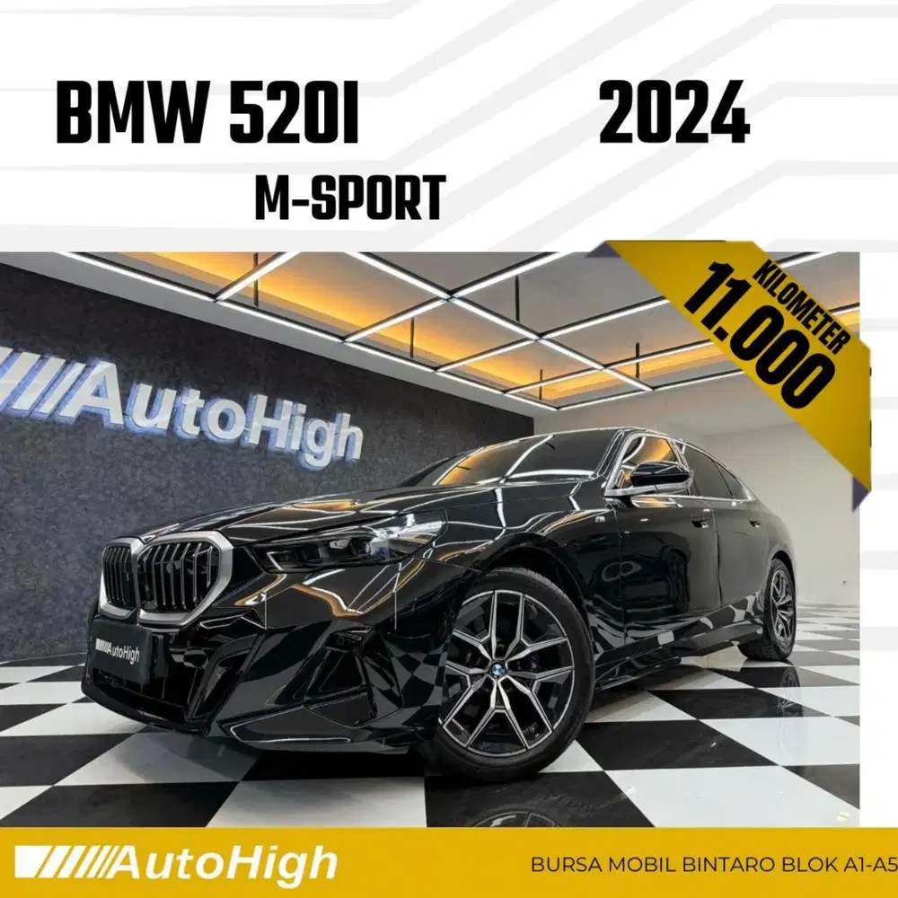 DP10% [Km11.000] 520i M-Sport 2024 Black Reg 2025 #AUTOHIGH