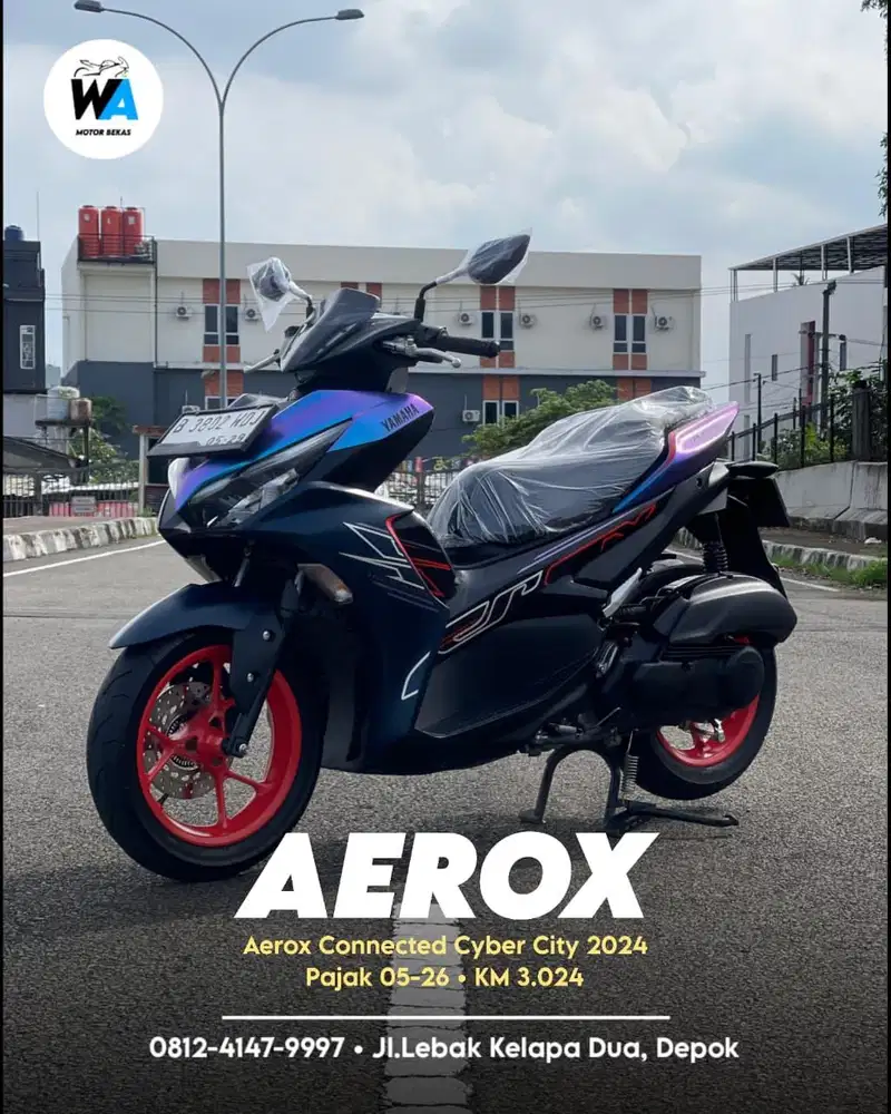 Cash/Kredit Yamaha Aerox Connected Cyber City 2024