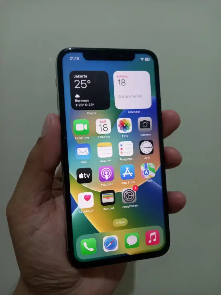 IPhone X White 256Gb Lte Fullset ex inter normal