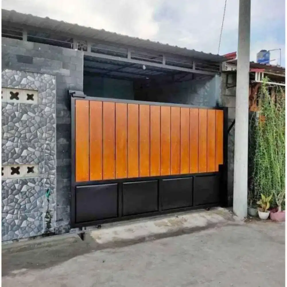 pagar minimalis, besi hollo galvanis+grc