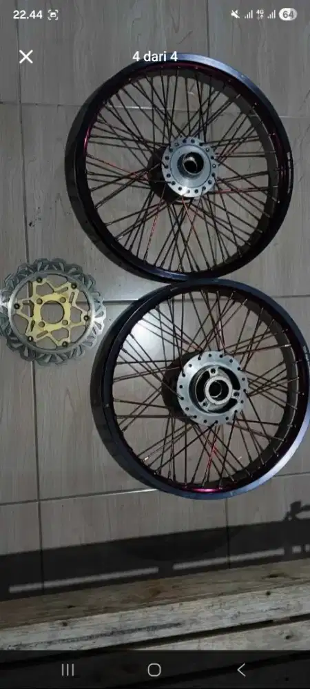 Velg TDR Dua Warna Dual Tone Depan Belakang + Tromol + Piringan cakram