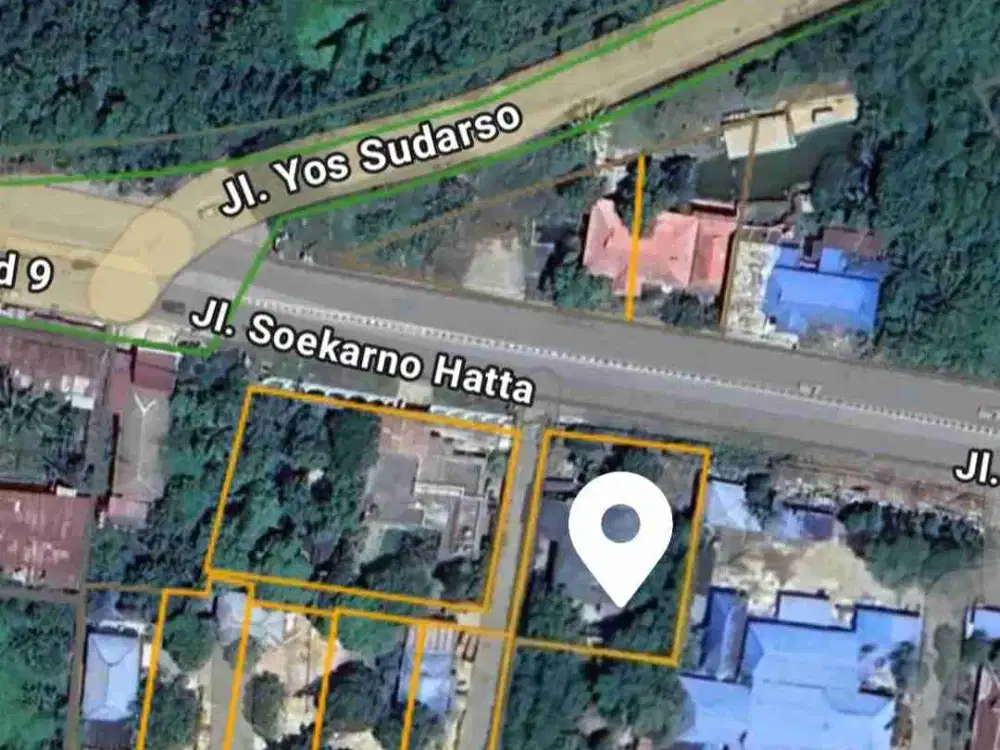 Tanah Komersil Beserta Rumah Kantor Sangatta Poros Jalan Soekarno Hatta