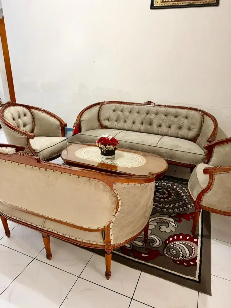 Sofa 3.2.1.1 + meja full jati
