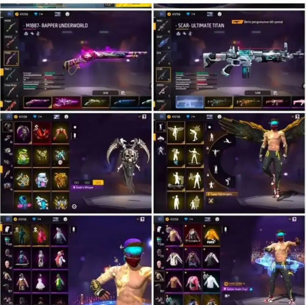 Jual akun ff aman dan amanah 100%+