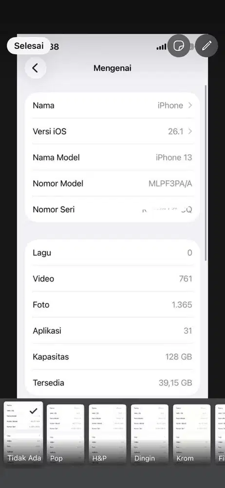 Ip 13 ex iBox garansi on september 2026