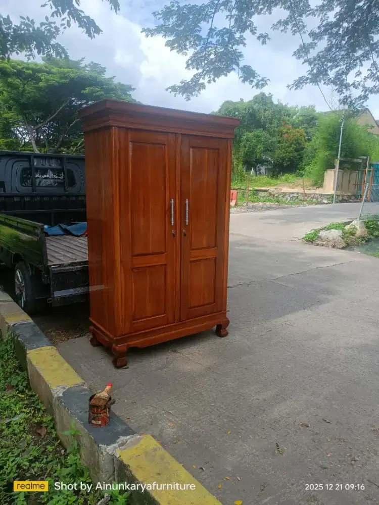 Lemari kayu jati great A2