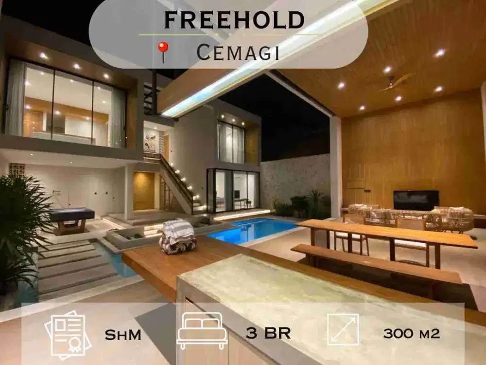 Dijual Villa Modern Style, 2 Lantai  Lokasi Cemagi Bali