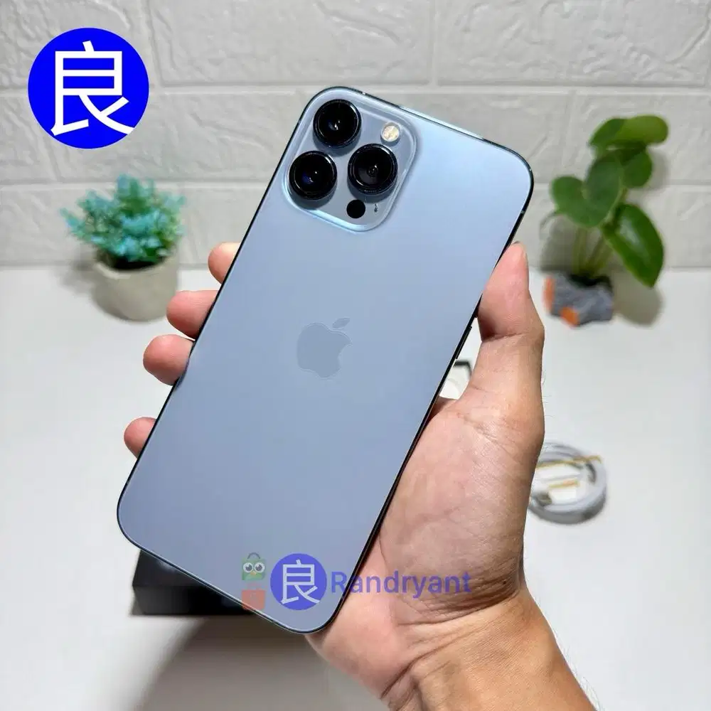 iPhone 13 Pro Max 256GB Sierra Blue WiFi Only Ex-Inter Fullset Mulus