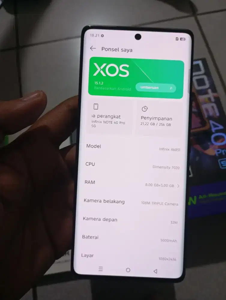 Infinix note 40 pro 5G 8+8/256gb