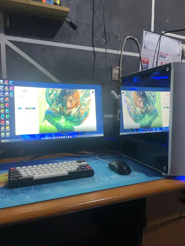 FullSett PC Monitor Ryzen 5 Dengan VGA Asus nvme Jual Cepat BU