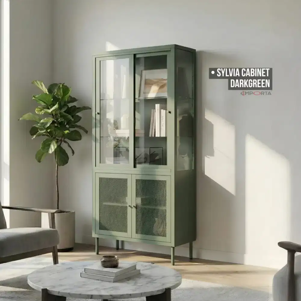 Lemari Cabinet Besi Importa Sylvia Cabinet Darkgreen
