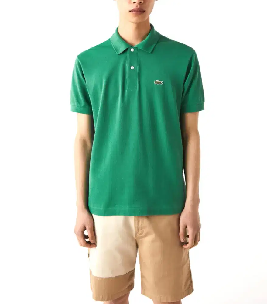 Kaos polo shirt LACOSTE L1212 Colour Fluorine Green Size No.3