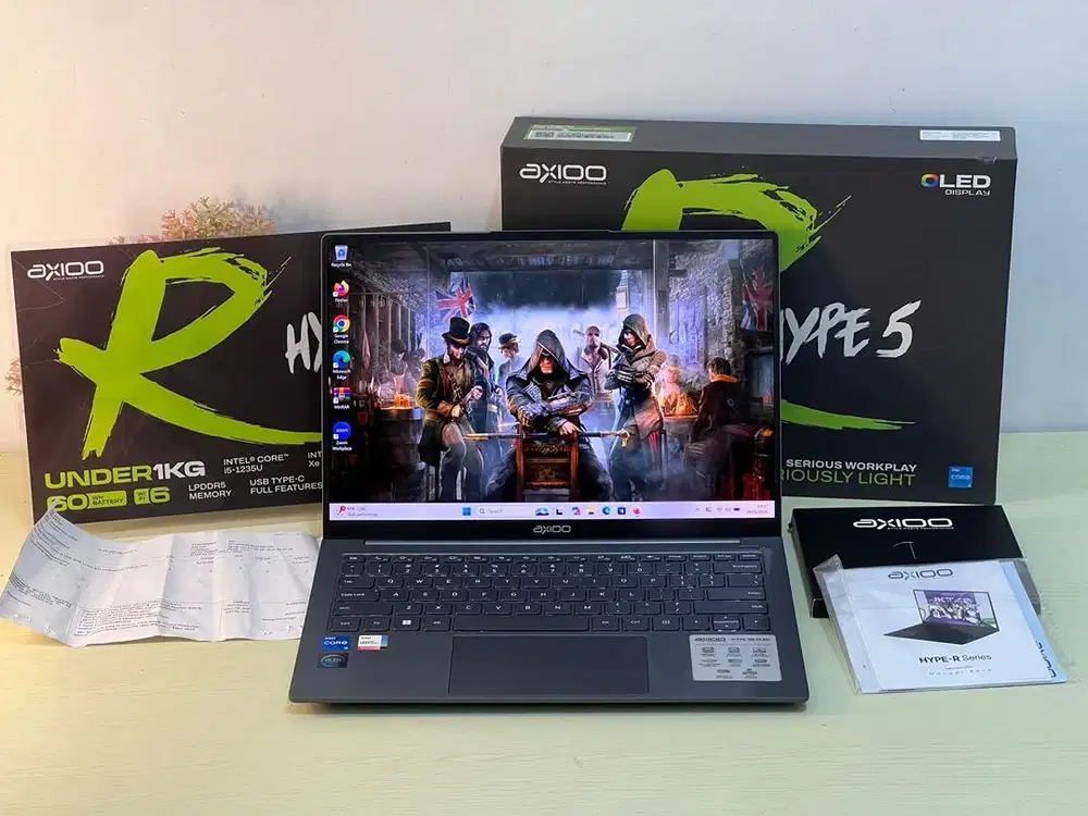 Axioo Hype R5 OLED I5-1235U RAM 24 GB SSD 512 GB Fullset Garansi Resmi