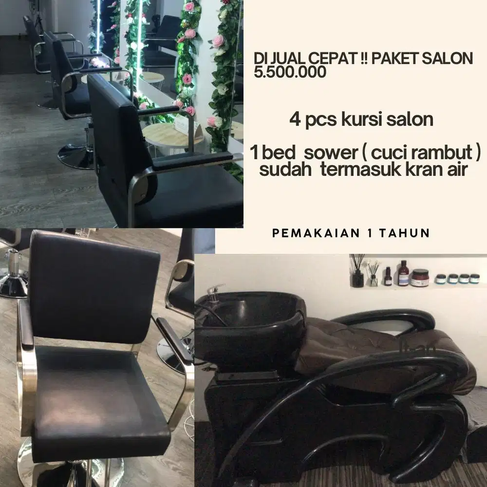 Jual cepat perlengakapan salon baru 1 tahun pakai