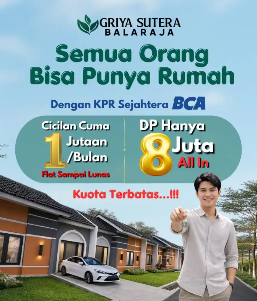 DP 8jt bisa punya rumah subsidi dkt tol Balaraja Tangerang