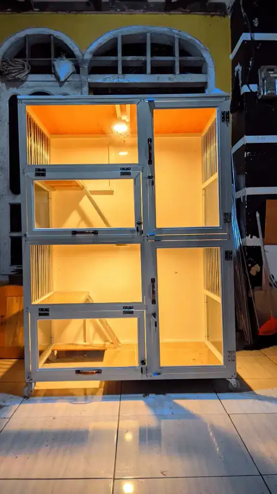 kandang kucing alumunium