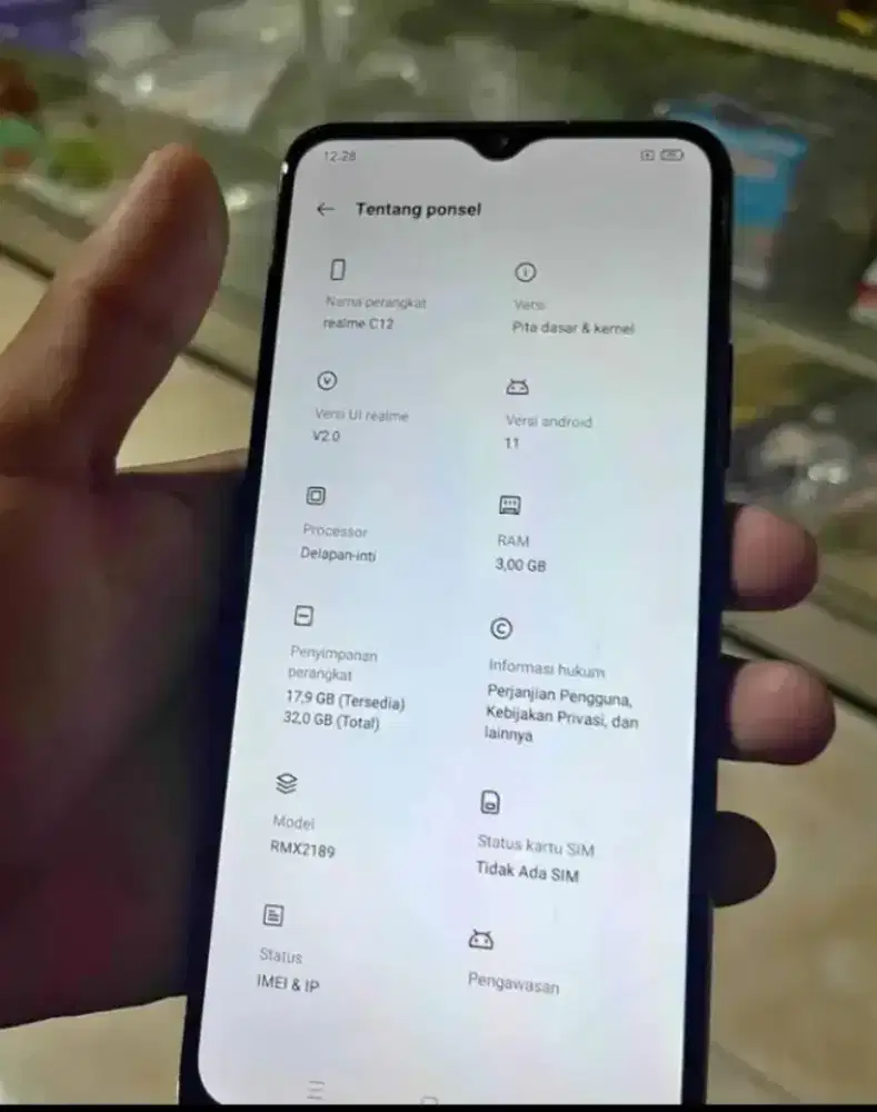Di jual hp Realme C12 pemakaian istri