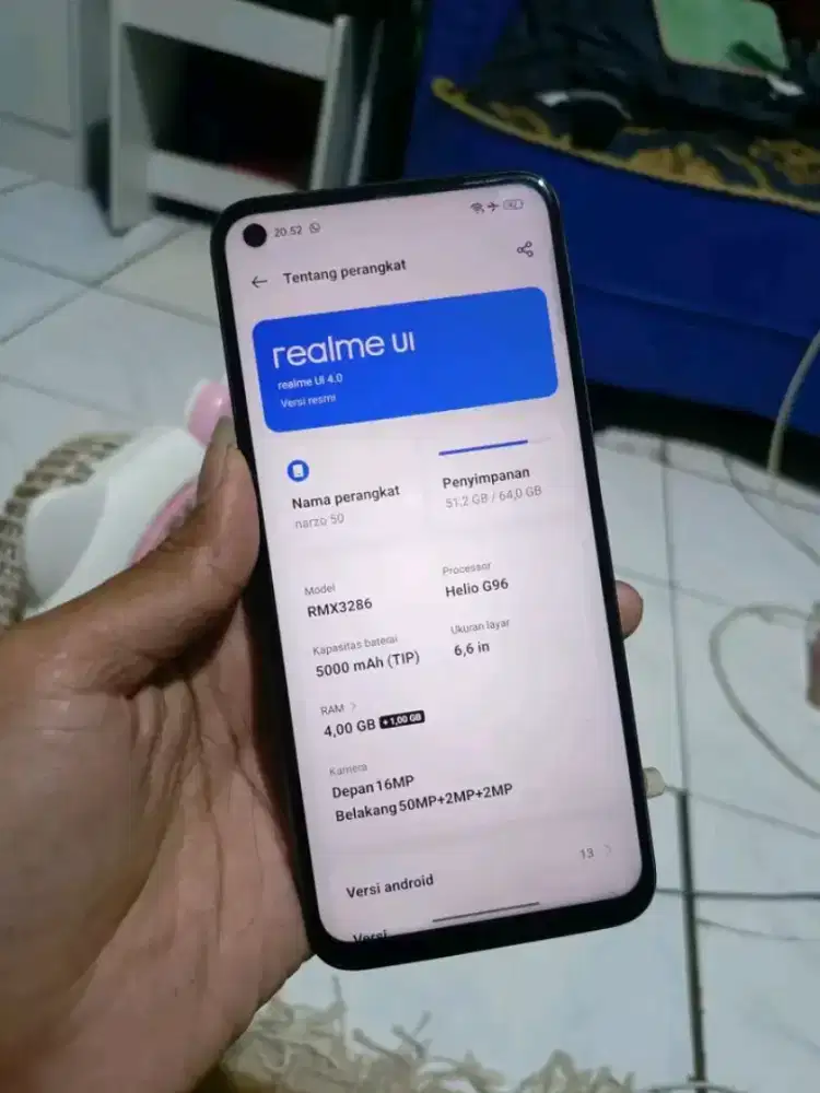 Realme narzo 50 4+1/64 normal