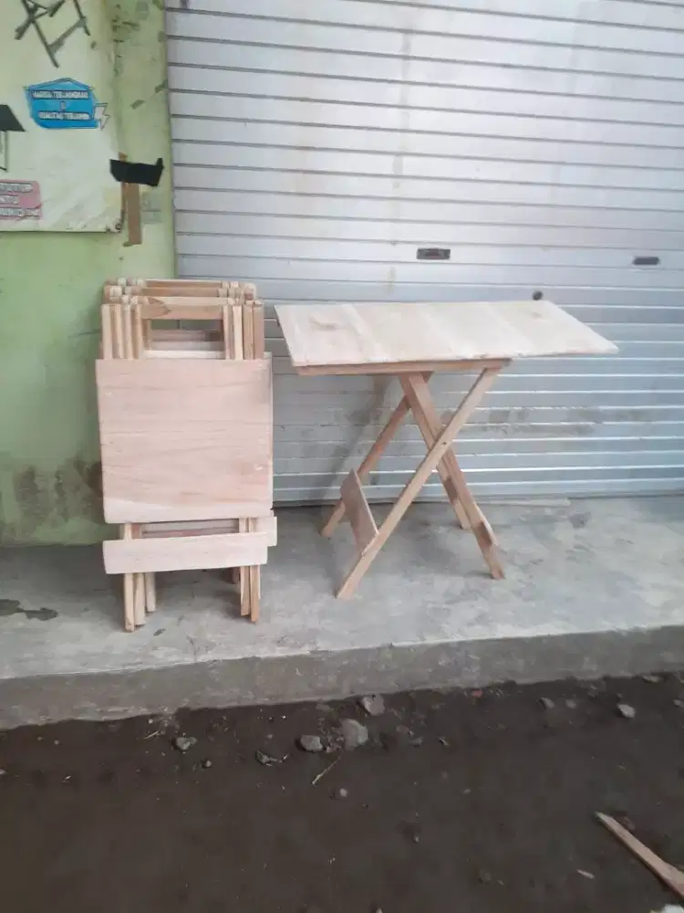Meja lipat kayu bisa cod