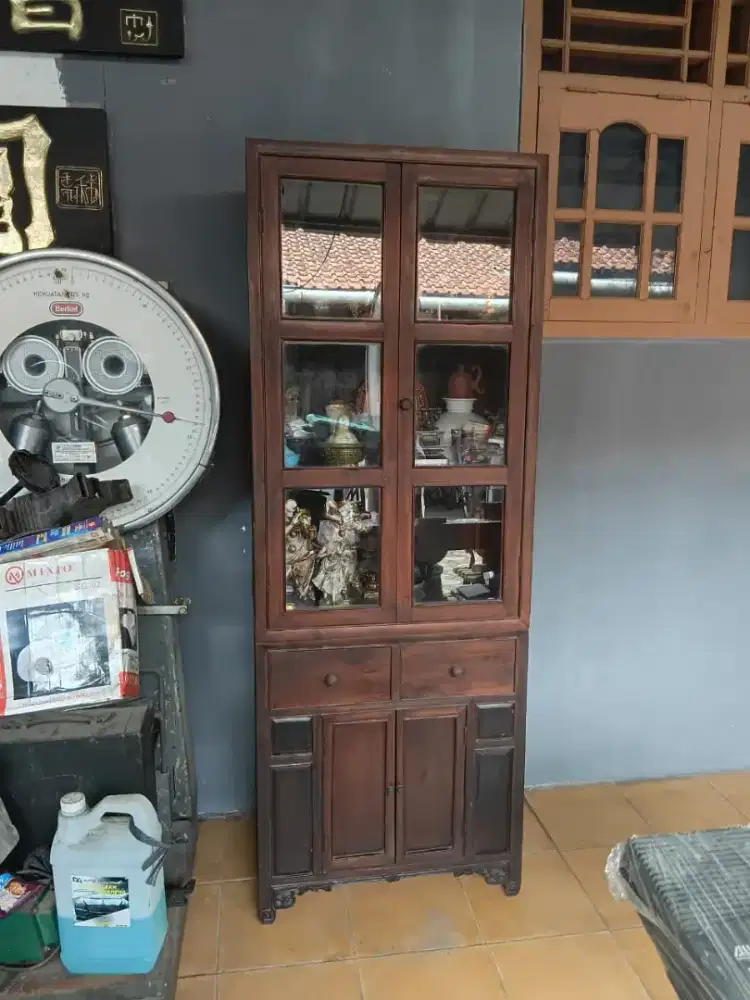 lemari pajangan antik Cina peranakan Cuiho Kotak oriental