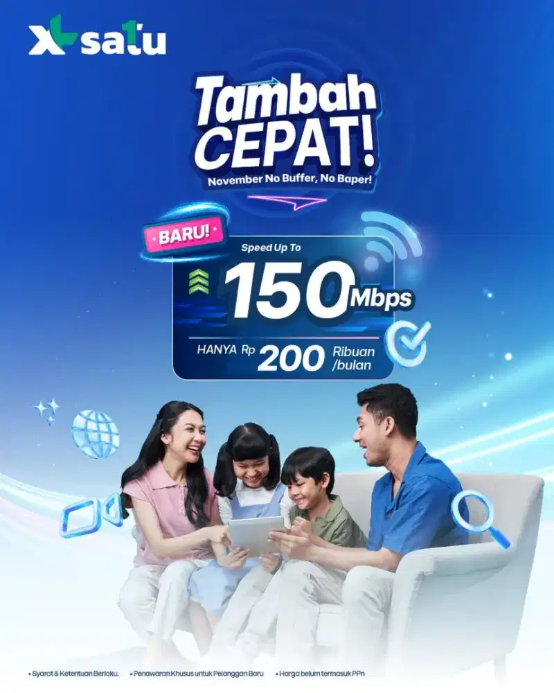 Pasang WiFi XL SATU Unlimited Bandung - Proses Cepat