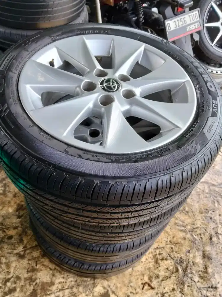 Velg OEM Toyota Alphard R17 VCD 5x114 inclub ban kondisi 80%