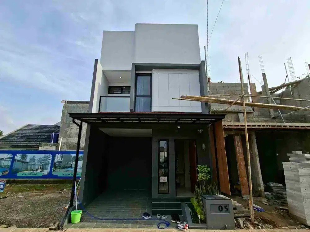 di jual rumah 2 lantai lokasi strategis bebas banjir di cinere limo depok