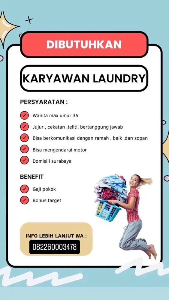 Dibutuhkan pegawai dan kurir